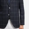 Checked regular-fit jacket in comfort-stretch cloth