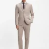 Checked regular-fit shirt in Italian-made cotton twill