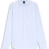 Checked regular-fit shirt in Italian-made cotton twill