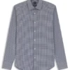 Checked regular-fit shirt in performance-stretch fabric