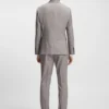 Checked regular-fit suit in virgin wool