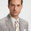 Checked regular-fit suit in virgin wool