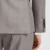 Checked regular-fit suit in virgin wool