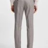 Checked regular-fit suit in virgin wool