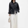 Checked relaxed-fit blouse in cotton canvas