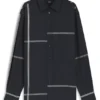 Checked relaxed-fit blouse in cotton canvas
