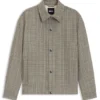 Checked relaxed-fit overshirt in stretch fabric Checked relaxed-fit overshirt in stretch fabric