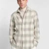 Checked relaxed-fit shirt in cotton flannel