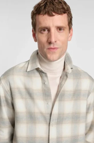 Checked relaxed-fit shirt in cotton flannel