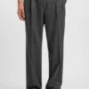 Checked relaxed-fit trousers in stretch wool