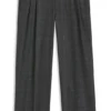 Checked relaxed-fit trousers in stretch wool