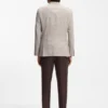Checked slim-fit jacket in a cotton blend