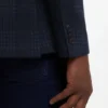 Checked slim-fit jacket in a cotton blend