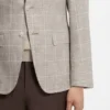 Checked slim-fit jacket in a cotton blend