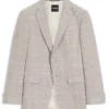 Checked slim-fit jacket in a cotton blend