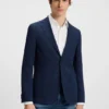 Checked slim-fit jacket in stretch cloth Checked slim-fit jacket in stretch cloth