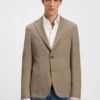 Checked slim-fit jacket in stretch cloth Checked slim-fit jacket in stretch cloth