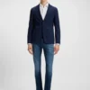 Checked slim-fit jacket in stretch cloth Checked slim-fit jacket in stretch cloth