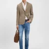 Checked slim-fit jacket in stretch cloth Checked slim-fit jacket in stretch cloth