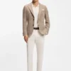 Checked slim-fit jacket in virgin wool