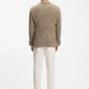 Checked slim-fit jacket in virgin wool