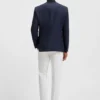 Checked slim-fit jacket in virgin wool