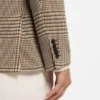 Checked slim-fit jacket in virgin wool