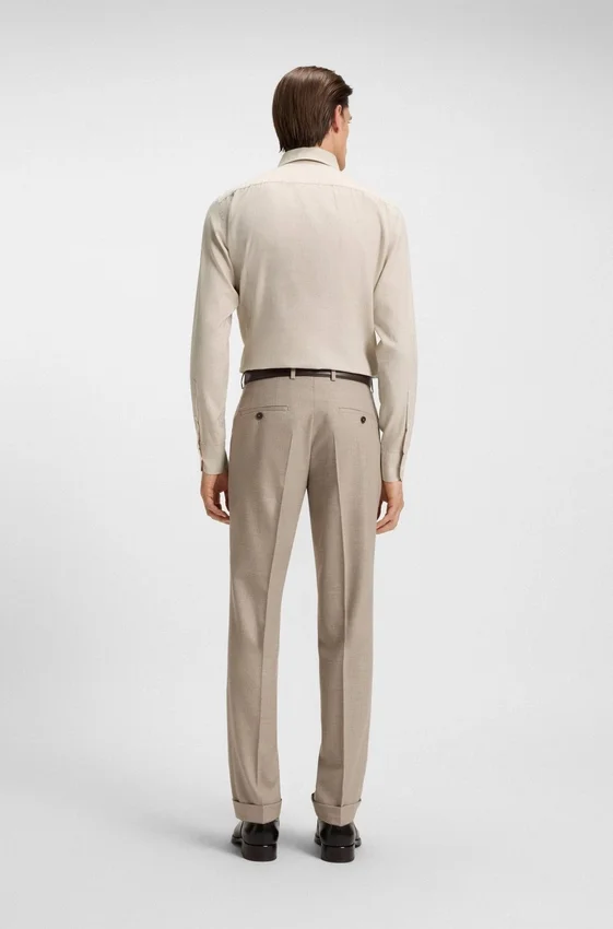 Checked slim-fit shirt in cotton flannel Checked slim-fit shirt in cotton flannel