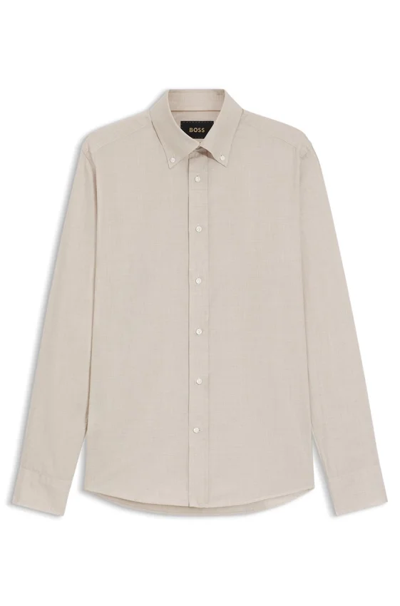 Checked slim-fit shirt in cotton flannel Checked slim-fit shirt in cotton flannel