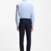Checked slim-fit shirt in performance-stretch fabric