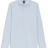 Checked slim-fit shirt in performance-stretch fabric