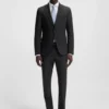 Checked slim-fit suit in stretch wool Checked slim-fit suit in stretch wool