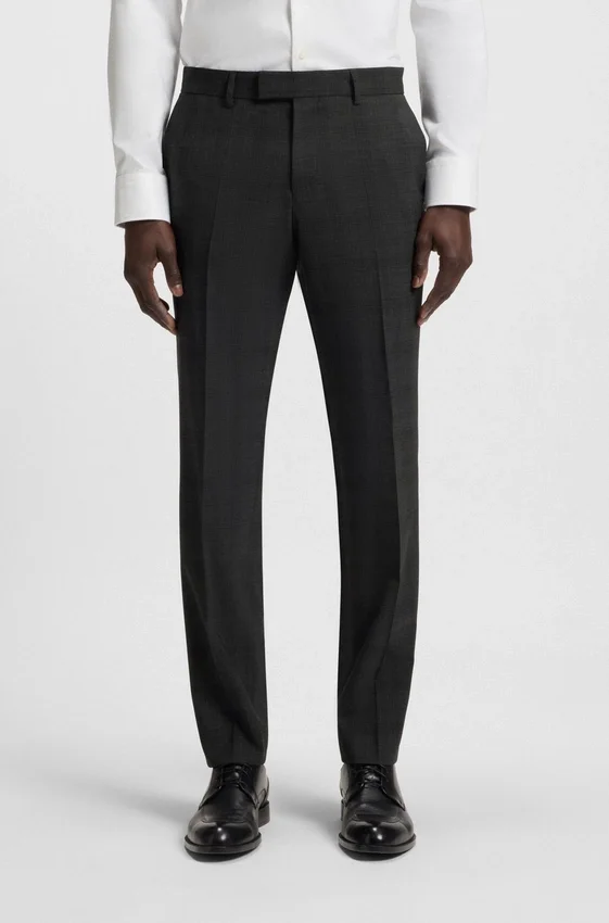 Checked slim-fit suit in stretch wool Checked slim-fit suit in stretch wool