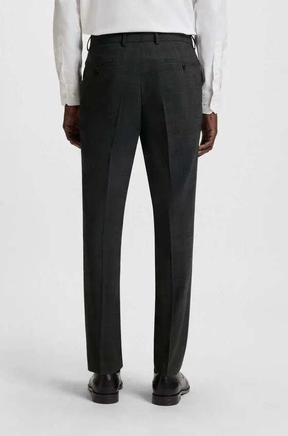 Checked slim-fit suit in stretch wool Checked slim-fit suit in stretch wool