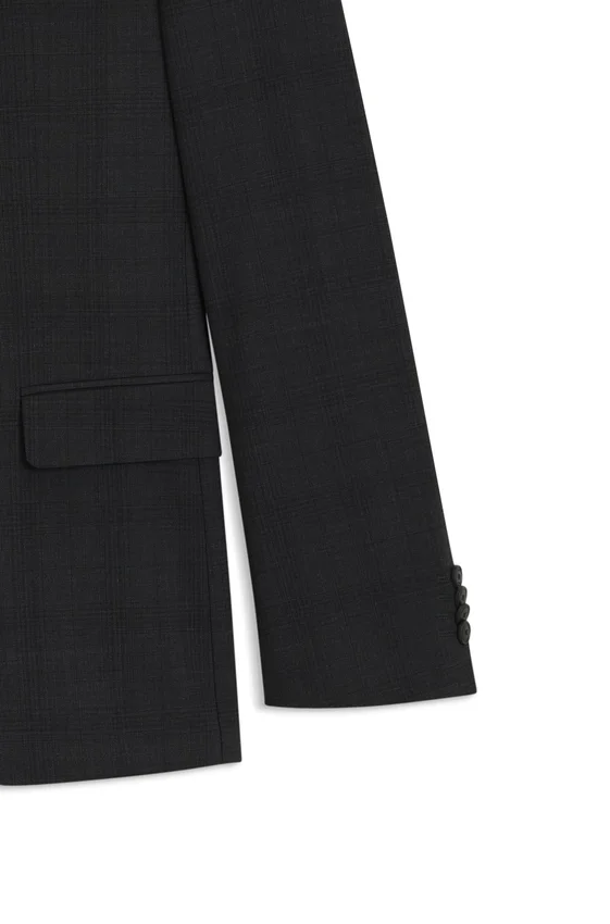 Checked slim-fit suit in stretch wool Checked slim-fit suit in stretch wool