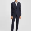 Checked three-piece extra-slim-fit suit in stretch cloth Checked three-piece extra-slim-fit suit in stretch cloth