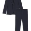 Checked three-piece extra-slim-fit suit in stretch cloth Checked three-piece extra-slim-fit suit in stretch cloth