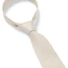 Checked tie in Italian-made linen and silk