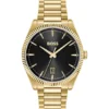Cheswick gold-tone watch with fluted bezel