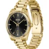 Cheswick gold-tone watch with fluted bezel