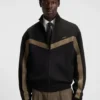 Chevron-tape zip-up sweatshirt in a relaxed fit Chevron-tape zip-up sweatshirt in a relaxed fit