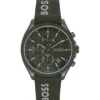 Chronograph watch with branded silicone strap