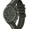 Chronograph watch with branded silicone strap