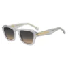 Clear-acetate sunglasses with temple stripe