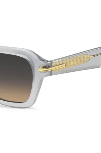 Clear-acetate sunglasses with temple stripe Clear-acetate sunglasses with temple stripe