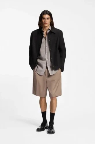 Coach jacket in double-faced cotton