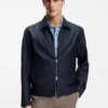 Coated-fabric jacket with water-repellent finish