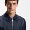 Coated-fabric jacket with water-repellent finish