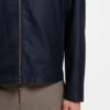 Coated-fabric jacket with water-repellent finish