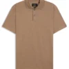 Collar-tipping polo shirt in cotton and silk